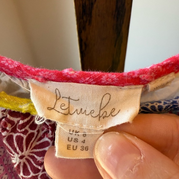 Letmebe Colorful Patchwork Ruffle Top - Picture 4 of 5